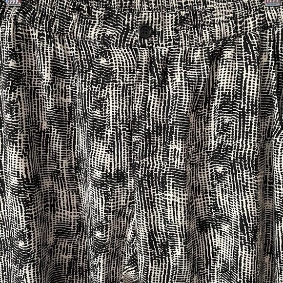 Sans Souci Black White Geometric Print Pull On Pants Women's Size Small - Picture 3 of 10